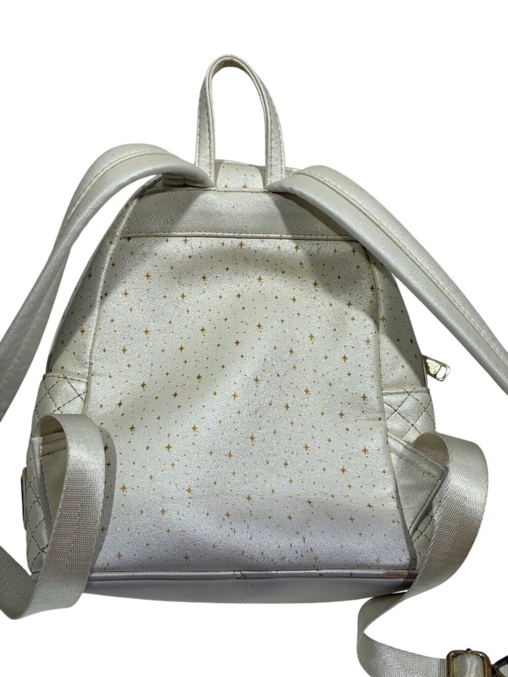Disney Parks Loungefly 50th Anniversary Cinderella Castle Mini Backpack Gold Sta - Picture 3 of 16